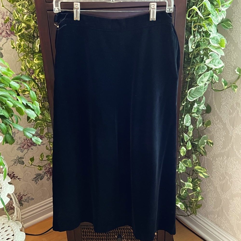 Vintage Bobbie Brooks Black Velvet Skirt